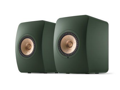 LS50 wireless II Moss Green Pair Front